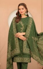 Tawakkal Lania Festive | Royal Emerald Green Broshia Banarsi Lawn 3PC